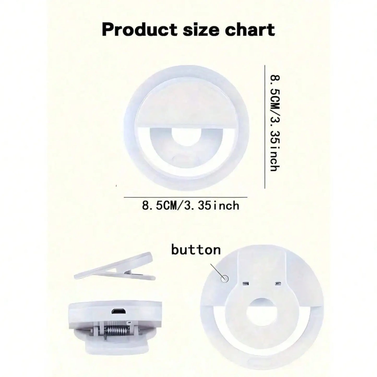 1pc Portable LED Selfie Light,