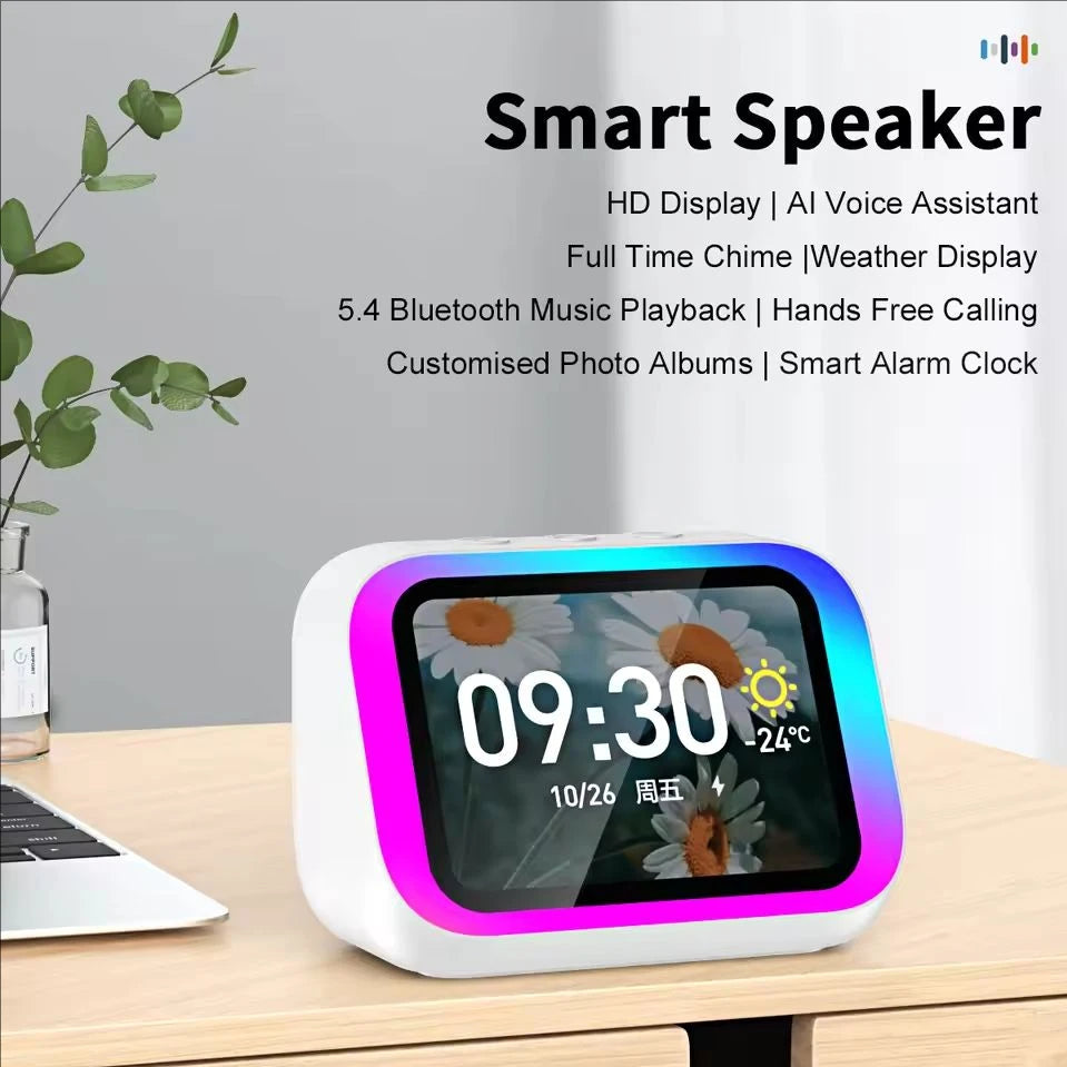 AI Smart Bluetooth 5.4 Speaker HD Touch Screen