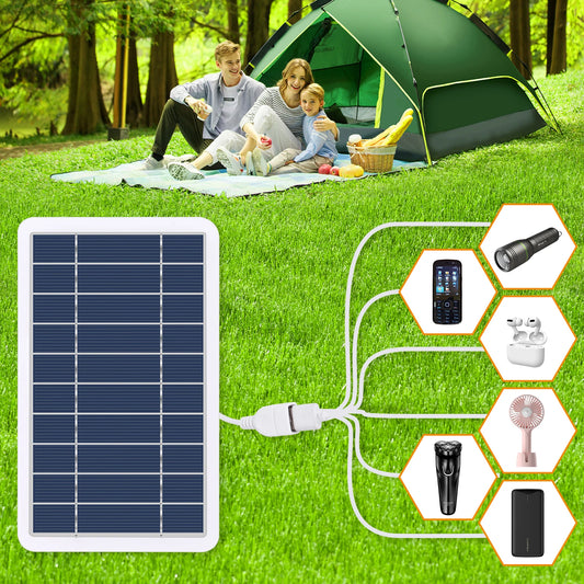 2W Solar Panel With USB Waterproof Outdoor Hiking And Camping Portable Battery Mobile Phone Charging Bank Charging Panel 5V